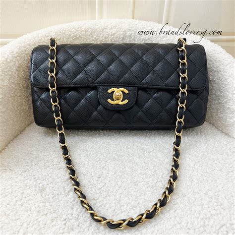 chanel caviar east west flap bag|Chanel Black Quilted Caviar East West Classic Flap Silver .